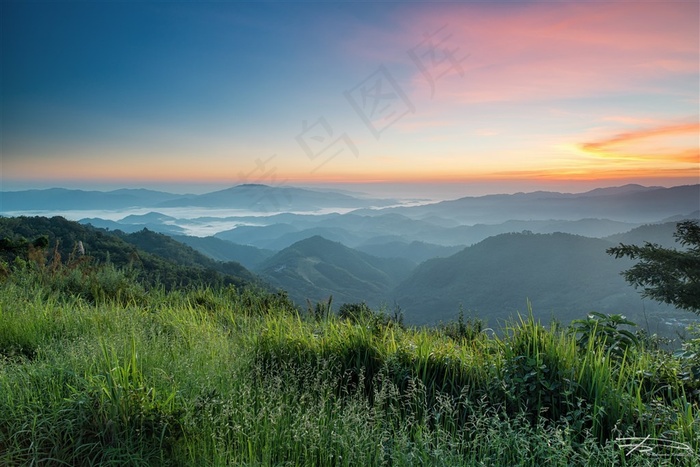 山顶上的草地