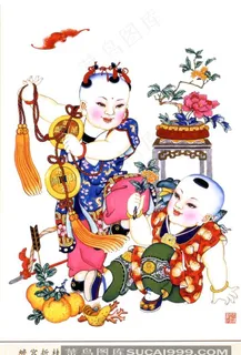 杨柳青年画蟾宫折桂 杨柳青年画蟾宫折桂