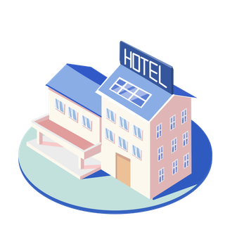 星级酒店_元素元素 插画 房子