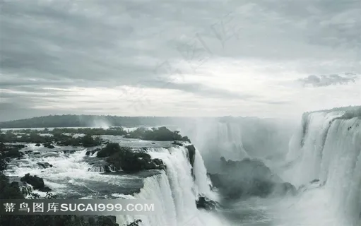 唯美瀑布风光风景图片