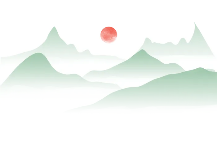 清明元素古风中式清明节山水画中国风