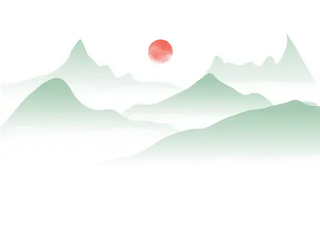 清明元素古风中式清明节山水画中国风