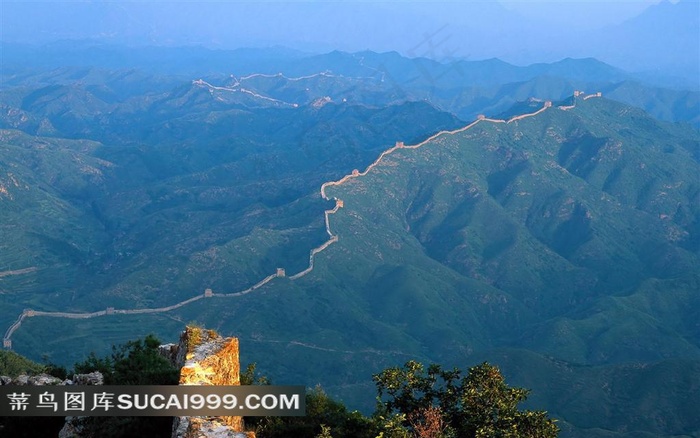 万里长城远眺素材图片