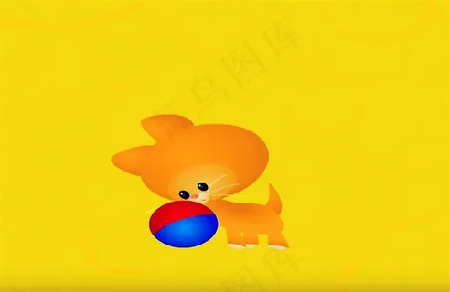 一只小猫咪在玩球 一只小猫咪在玩球