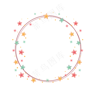 卡通边框 卡通彩色框  手绘对话框 可爱边框 免抠