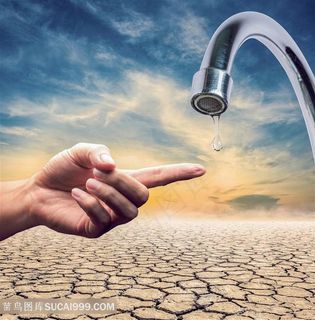 干旱的城市景色高清创意图片