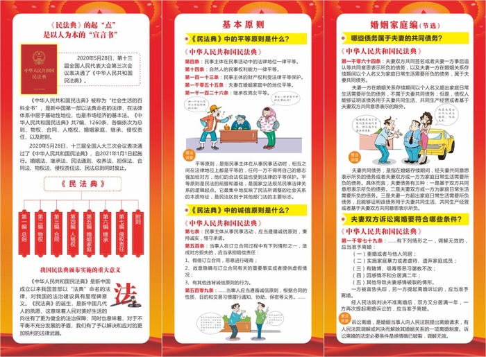 民法典折页cdr矢量模版下载