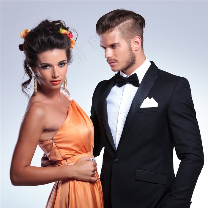 外国情侣艺术写真高清摄影图片