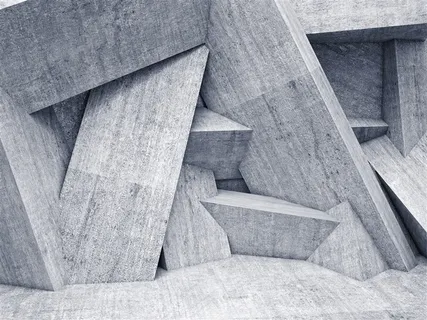 灰白散乱巨石建筑高清图片