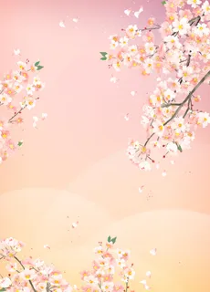 粉色桃花樱花浪漫温馨背景
