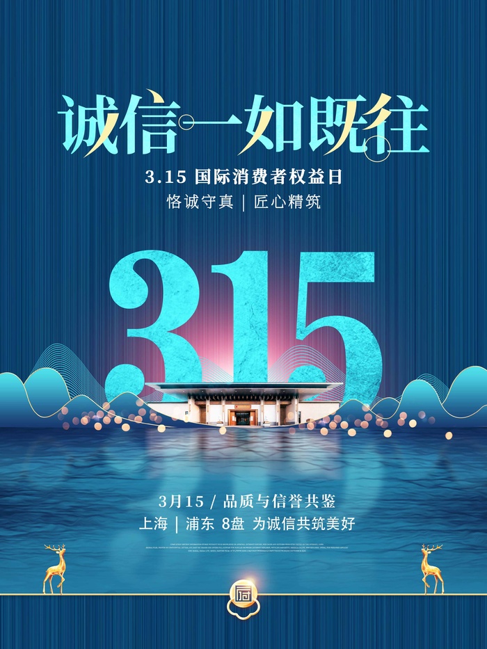 315 315宣传海报psd模版下载