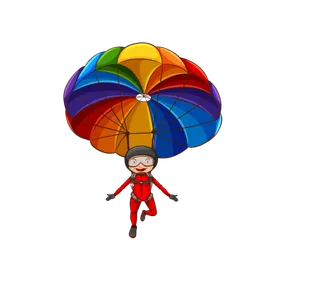 降落伞卡通
