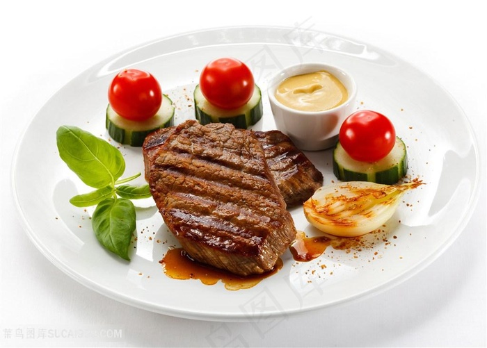 牛扒肉和西红柿图片美食西餐图片