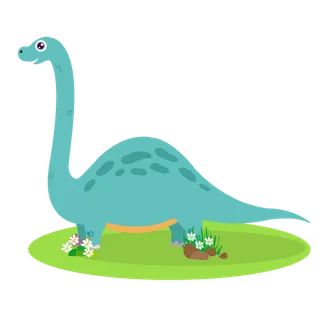 草地上动漫恐龙