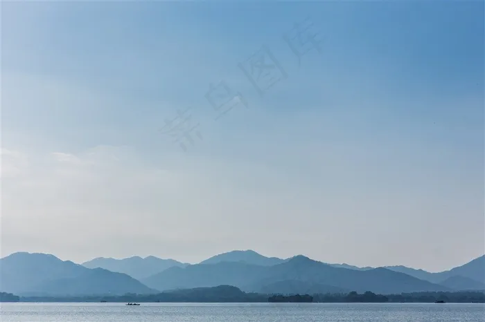 杭州西湖水墨般山水风景