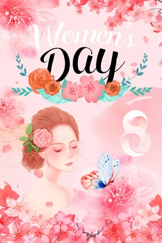 三八妇女节女神节贺卡素材