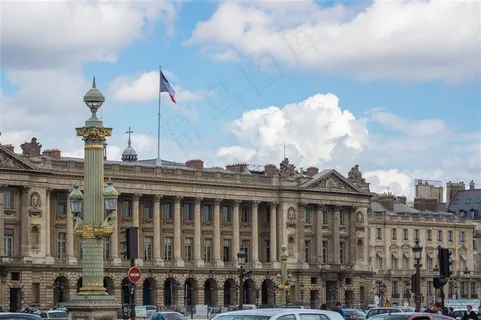 法国巴黎协和广场和建筑物