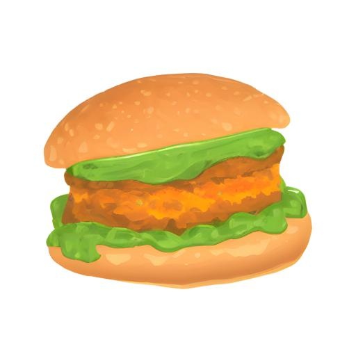 汉堡美食食物免抠(2048x2048)