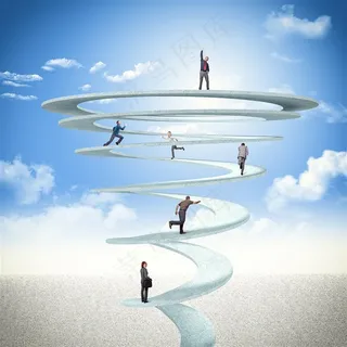 创意职场升职广告高清图片