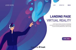 时尚大气元宇宙VR虚拟现实AR网页Banner海报设计模板AI矢量图素材