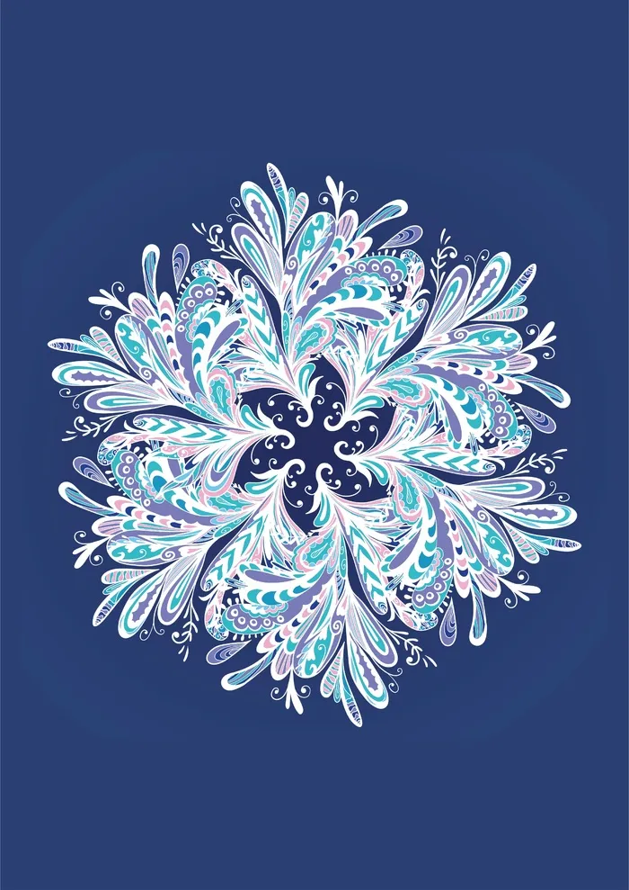 五彩缤纷炫彩花卉cdr矢量模版下载