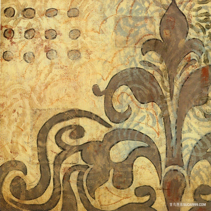 复古时尚花纹插画