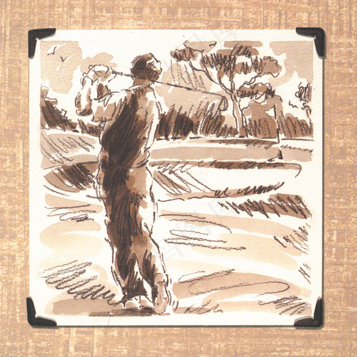 高尔夫球男士挂画