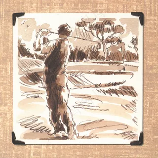 高尔夫球男士挂画