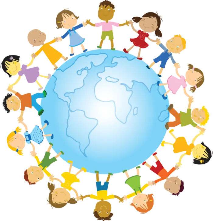 卡通孩子地球彩色少儿兴趣班