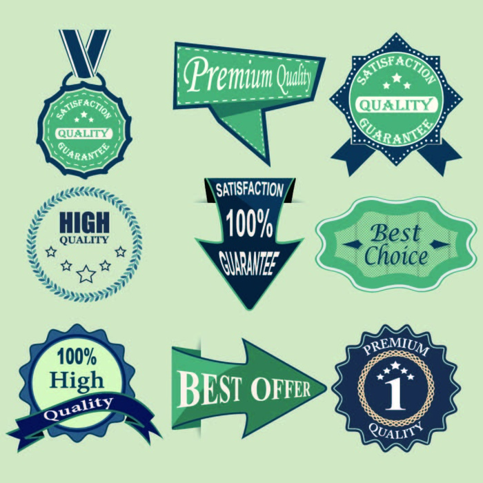 免抠大气标签矢量