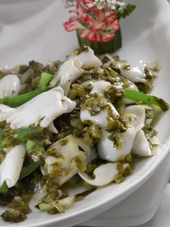 CXC06398雪菜炒墨鱼花 CXC06398雪菜炒墨鱼花
