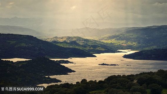 湖畔美景风景画壁纸