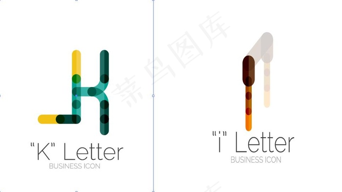 生活字母图标ai矢量模版下载