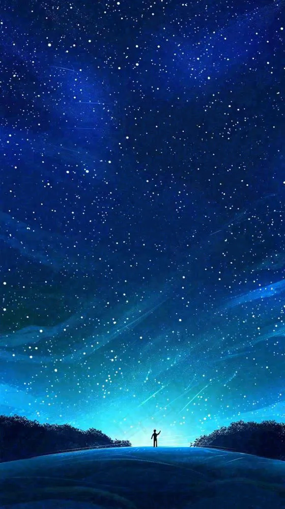 夜晚天空科幻绚丽星空(816x1456)