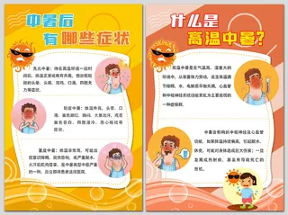 什么是高温中暑及症状海报