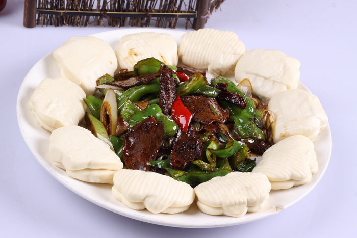 回锅小牛肉荷叶饼餐饮菜单高清图 