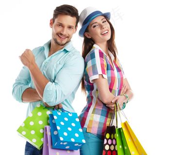 时尚购物情侣图片