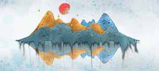 中国风艺术风绘画PSD素材