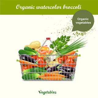 蔬菜设计矢量素材卡通食物新鲜绿色蔬菜