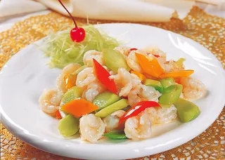 95X-139兰度三椒花滑虾球