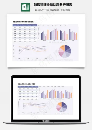 销售管理业绩动态分析图表