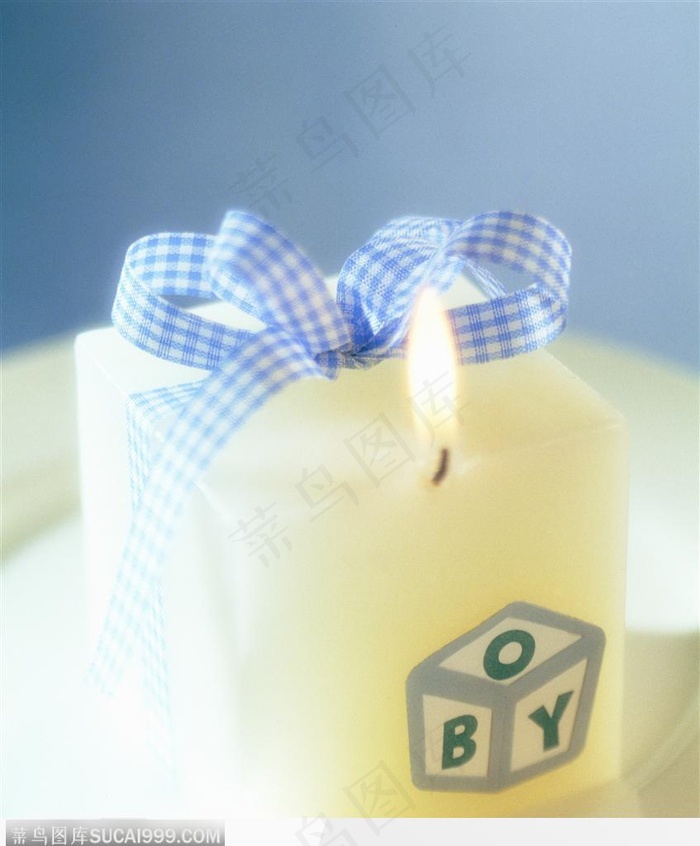 温馨烛光-小蜡烛和丝带