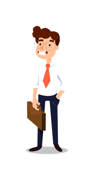 商务人士 站立笑着看资料