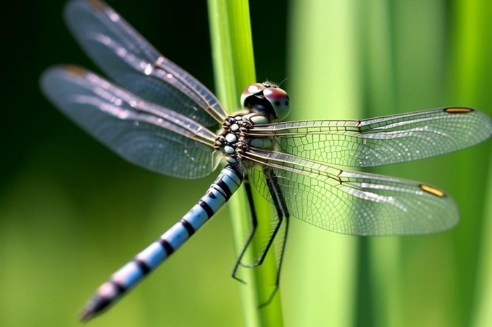 草丛的蜻蜓绿意摄影图背景