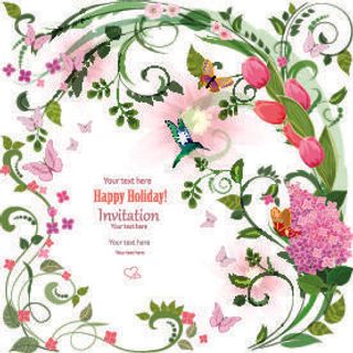 欢迎春天到花开风景