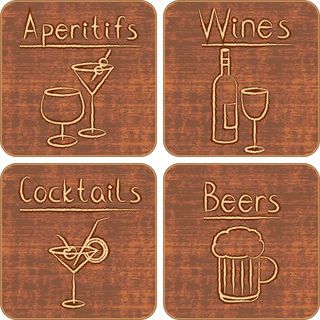 免抠复古线稿餐饮标签