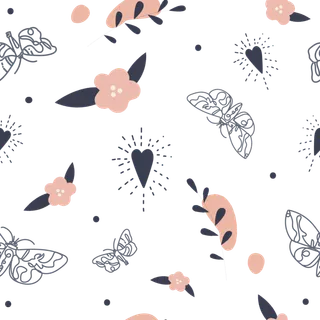 可爱植物透明背景儿童色彩