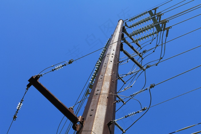 电线杆近景图片