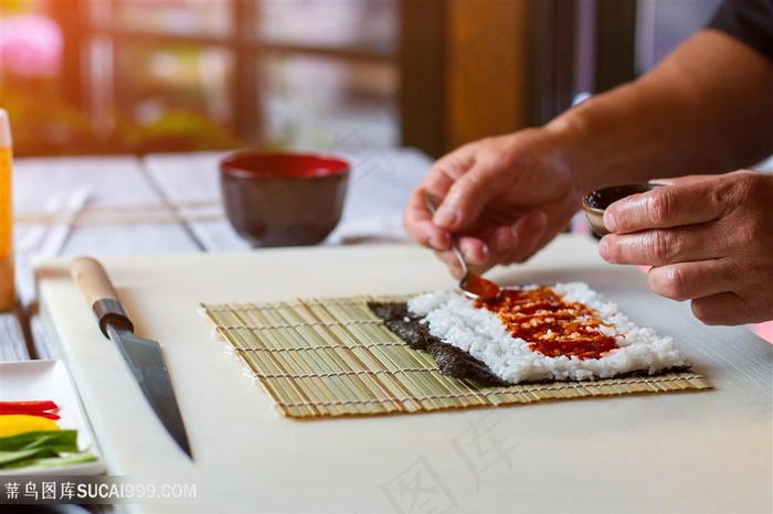 精心制作寿司高清图片