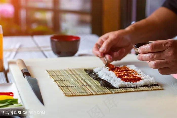 精心制作寿司高清图片
